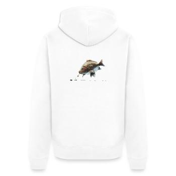 Conception de la pêche à la carpe Chod Rig pour les pêcheurs - Veste à capuche bio Premium Unisexe - blanc - Dos - Thijin (182cm)