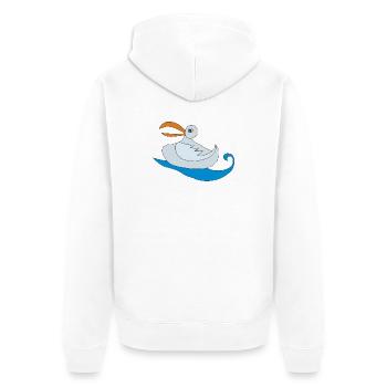 mouette - Veste à capuche bio Premium Unisexe - blanc - Dos - Thijin (182cm)