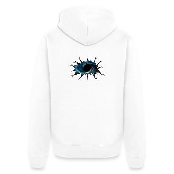 Trou noir - Veste à capuche bio Premium Unisexe - blanc - Dos - Thijin (182cm)