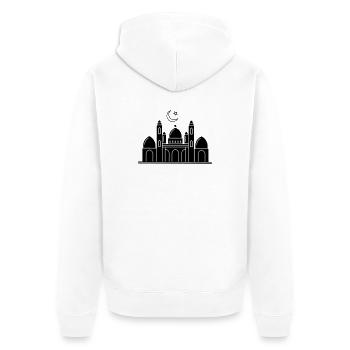 Mosque religious place of worship - Unisex Premium Organic Zip Hoodie - white - Back - Thijin (182cm)