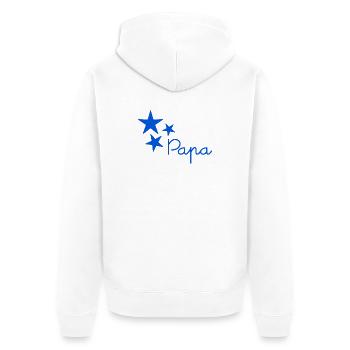 CHRISTMAS. YEAR. ANNIVERSARY. RETIREMENT. DAD. MAMAM. - Unisex Premium Organic Zip Hoodie - white - Back - Thijin (182cm)