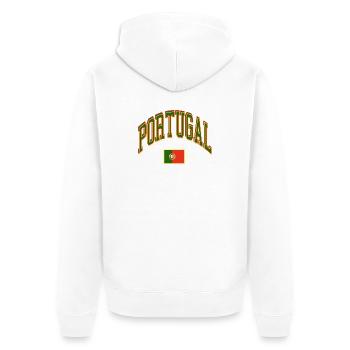 Portugal - Veste à capuche bio Premium Unisexe - blanc - Dos - Thijin (182cm)