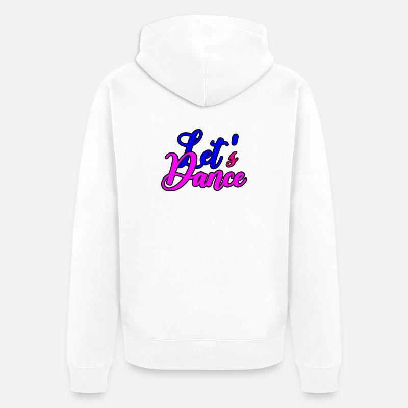 Motivation de danse joyeuse - Veste à capuche bio Premium Unisexe - blanc