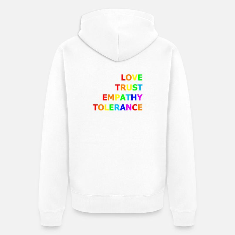 Values_1 - Unisex Premium Bio Zip Hoodie - Weiß