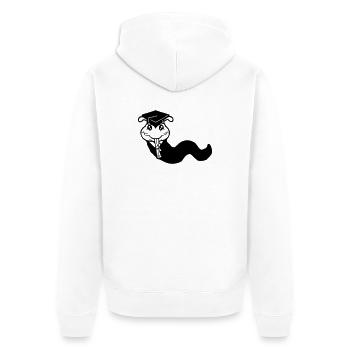 Caterpillar High School Graduation Passed College Worm - Unisex Premium Organic Zip Hoodie - white - Back - Thijin (182cm)