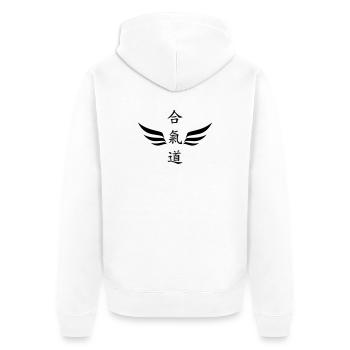 Aïkido - Art Martial - Aïkidoka - Veste à capuche bio Premium Unisexe - blanc - Dos - Thijin (182cm)