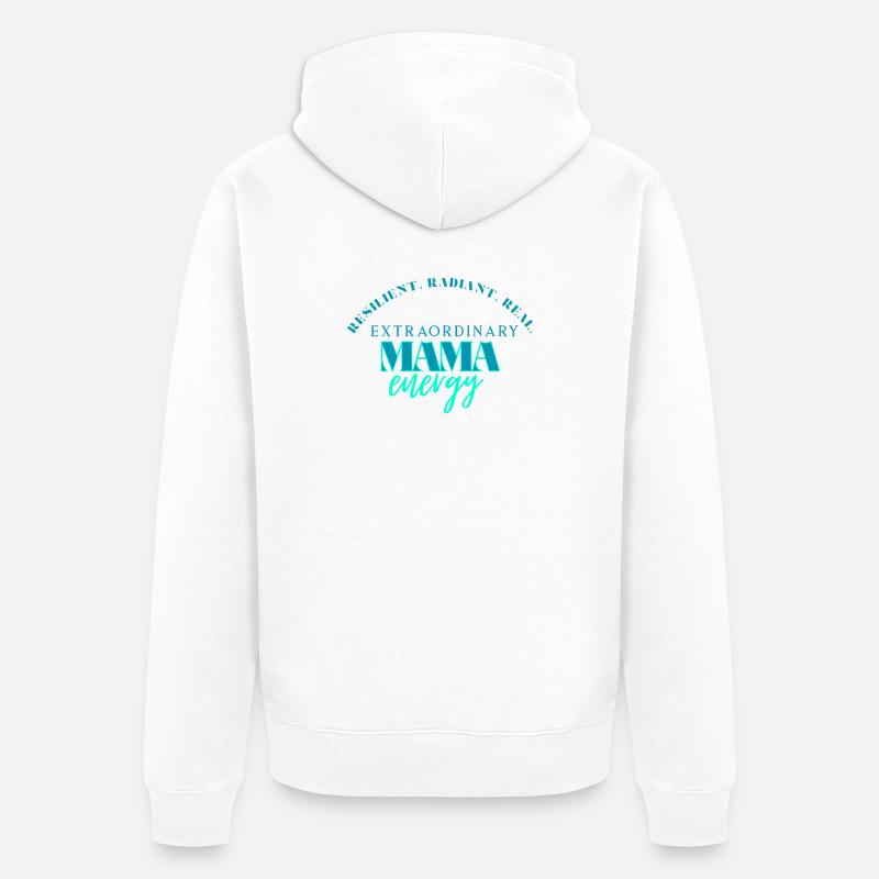 Typographie néon Miami Energy - Veste à capuche bio Premium Unisexe - blanc