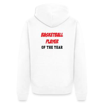 Basketball Player of the Year - Unisex Premium Organic Zip Hoodie - white - Back - Thijin (182cm)