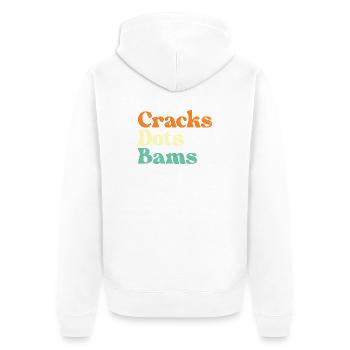 Fissures Points Bams Carreaux de Mahjong Amant - Veste à capuche bio Premium Unisexe - blanc - Dos - Thijin (182cm)