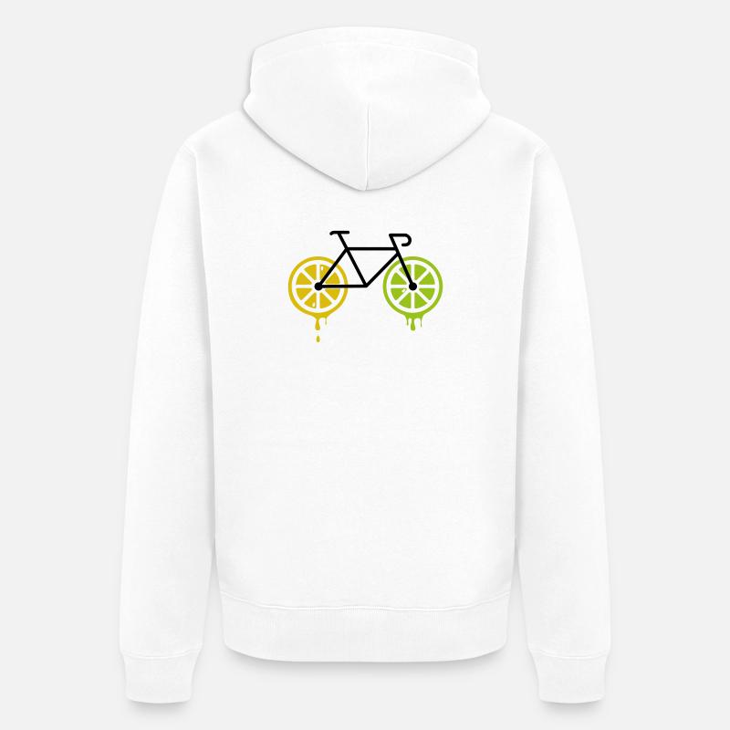 Citron vélo - Veste à capuche bio Premium Unisexe - blanc
