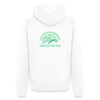 Schildkörten Wandergruppe Wander Bergsteiger - Unisex Premium Bio Zip Hoodie - Weiß - Hinten - Thijin (182cm)