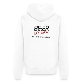Bière à l’heure Drôle de bière Drôle de Cadeau - Veste à capuche bio Premium Unisexe - blanc - Dos - Thijin (182cm)