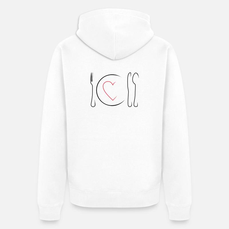 manger - Veste à capuche bio Premium Unisexe - blanc