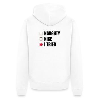 Christmas - Unisex Premium Organic Zip Hoodie - white - Back - Thijin (182cm)