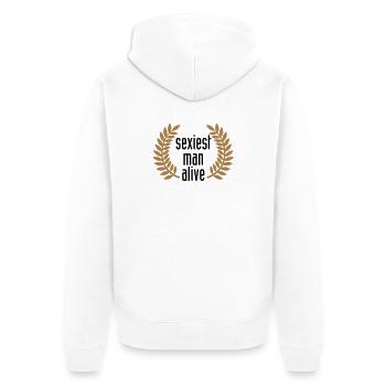 sexiest man alive - Veste à capuche bio Premium Unisexe - blanc - Dos - Thijin (182cm)