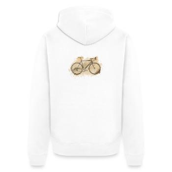 vélo de course - Veste à capuche bio Premium Unisexe - blanc - Dos - Thijin (182cm)