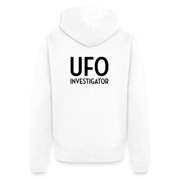 Ovni Ufo Extraterrestre Espace Geek Planète - Veste à capuche bio Premium Unisexe - blanc - Dos - Thijin (182cm)
