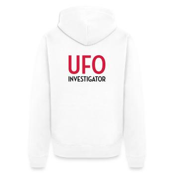 Ovni Ufo Extraterrestre Espace Geek Planète - Veste à capuche bio Premium Unisexe - blanc - Dos - Thijin (182cm)