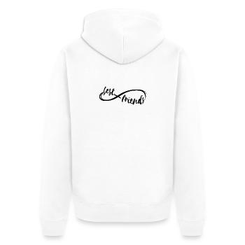 Meilleurs amis pour toujours - Veste à capuche bio Premium Unisexe - blanc - Dos - Thijin (182cm)