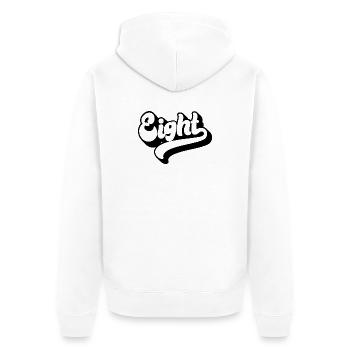 Acht 8. Geburtstag Kinder Jungen Mädchen 8 Jahre alt - Unisex Premium Bio Zip Hoodie - Weiß - Hinten - Thijin (182cm)