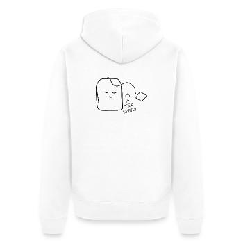 TEA Shirt - Unisex Premium Organic Zip Hoodie - white - Back - Thijin (182cm)