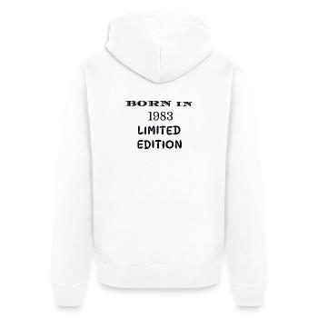 Born in 1983 édition limited - Veste à capuche bio Premium Unisexe - blanc - Dos - Thijin (182cm)