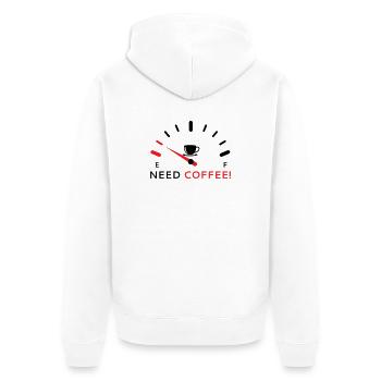 Besoin de café 2 - Veste à capuche bio Premium Unisexe - blanc - Dos - Thijin (182cm)
