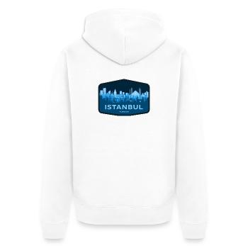 Istanbul - Veste à capuche bio Premium Unisexe - blanc - Dos - Thijin (182cm)
