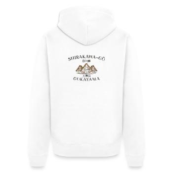 Dörfer Shirakawa-gō und Gokayama, Japan Welterbe - Unisex Premium Bio Zip Hoodie - Weiß - Hinten - Thijin (182cm)
