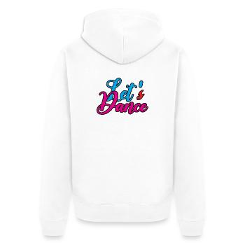 Fröhliches Tanzdesign mit Farbpracht - Unisex Premium Bio Zip Hoodie - Weiß - Hinten - Thijin (182cm)
