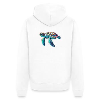 Tortue - Veste à capuche bio Premium Unisexe - blanc - Dos - Thijin (182cm)