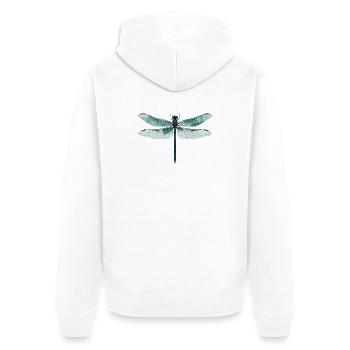 Dragonfly. Dragonfly - dragonfly - dragonfly - Unisex Premium Organic Zip Hoodie - white - Back - Thijin (182cm)