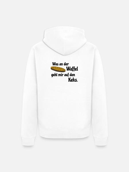 Waffel auf Keks - Unisex Premium Bio Zip Hoodie - Weiß