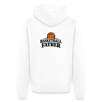 Basketball-Vater Retro-Sportdesign - Unisex Premium Bio Zip Hoodie - Weiß - Hinten - Thijin (182cm)