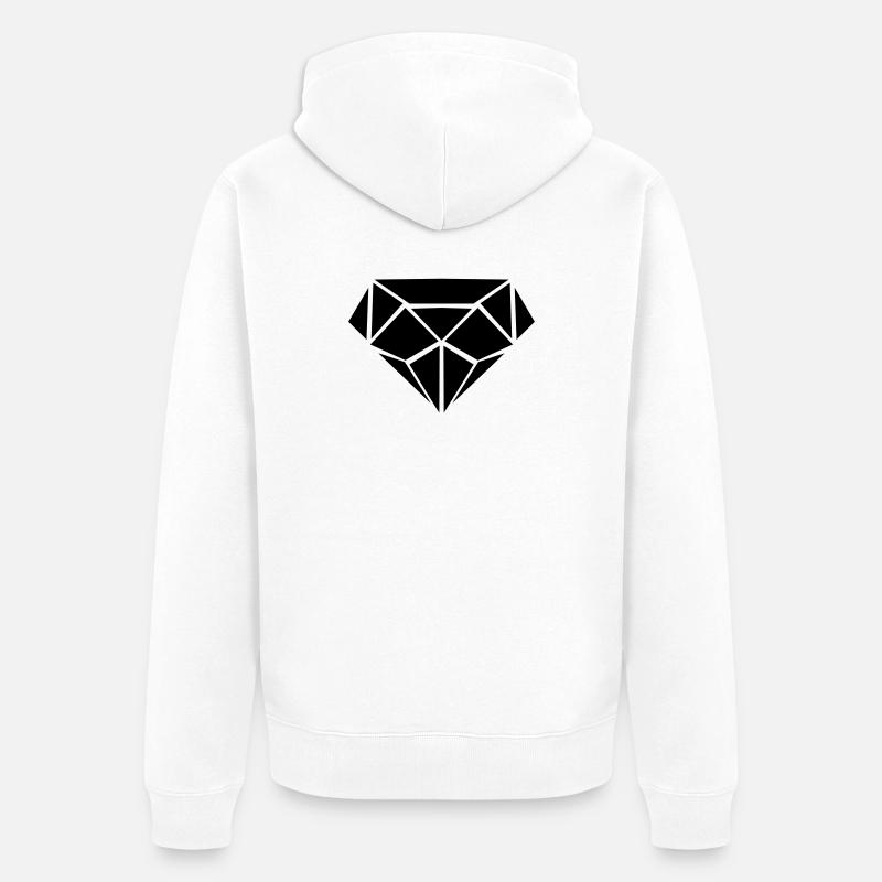 Diamant - Veste à capuche bio Premium Unisexe - blanc