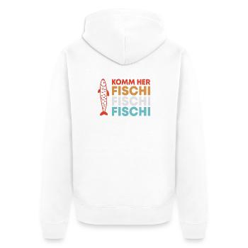 Diction de pêche à la pêche - Veste à capuche bio Premium Unisexe - blanc - Dos - Thijin (182cm)