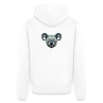 Koala Bear Australia Koala Bear Cute Koala Bears - Unisex Premium Organic Zip Hoodie - white - Back - Thijin (182cm)