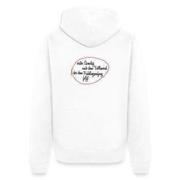 Osterformel - Unisex Premium Bio Zip Hoodie - Weiß - Hinten - Thijin (182cm)