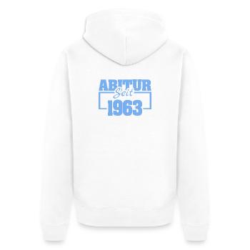 High school graduate 1963 - Unisex Premium Organic Zip Hoodie - white - Back - Thijin (182cm)
