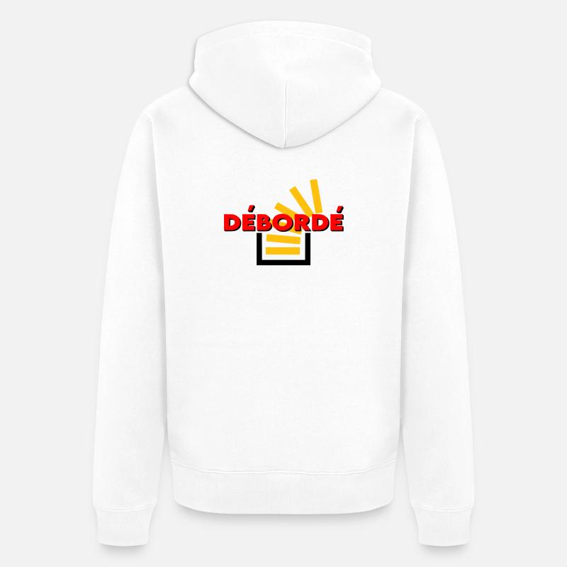 Débordé - Veste à capuche bio Premium Unisexe - blanc