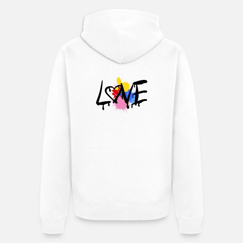 Amour - Veste à capuche bio Premium Unisexe - blanc