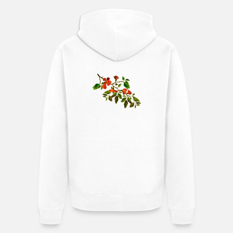 Fleur - Veste à capuche bio Premium Unisexe - blanc