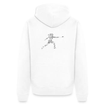 Idée cadeau pour le joueur de frisbee avec Frisbee - Veste à capuche bio Premium Unisexe - blanc - Dos - Thijin (182cm)