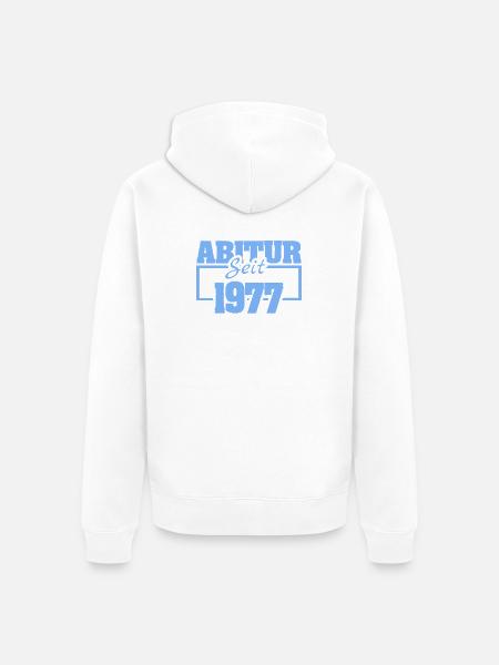 1977 - Unisex Premium Bio Zip Hoodie - Weiß