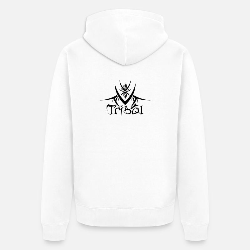 Tribal 1 par Helfspawn - Veste à capuche bio Premium Unisexe - blanc