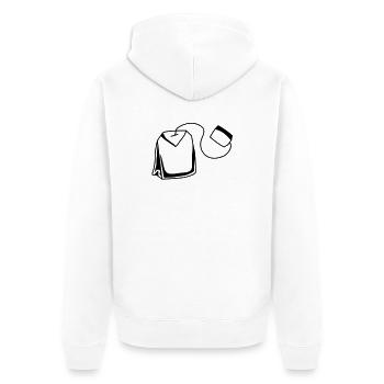 a tea bag for tea lovers - Unisex Premium Organic Zip Hoodie - white - Back - Thijin (182cm)