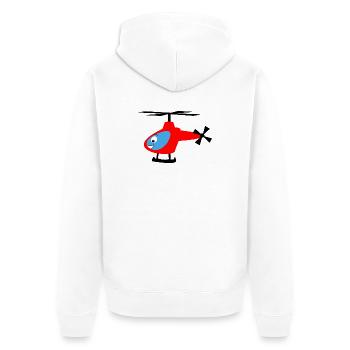 Hélicoptères pour enfants - Helicopter - Veste à capuche bio Premium Unisexe - blanc - Dos - Thijin (182cm)