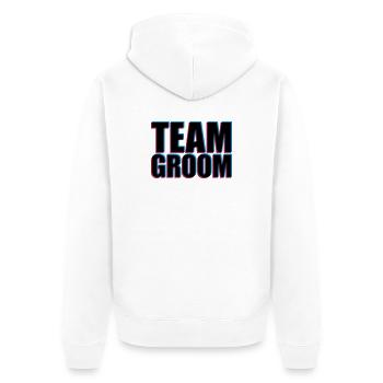 L'équipe Groom 3D - Veste à capuche bio Premium Unisexe - blanc - Dos - Thijin (182cm)