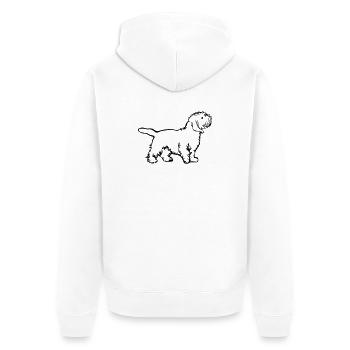 Petit Basset Griffon Vendéen - Veste à capuche bio Premium Unisexe - blanc - Dos - Thijin (182cm)