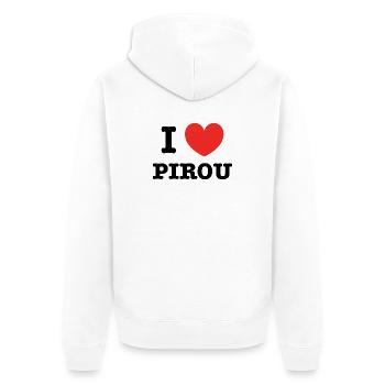 i love pirou - Veste à capuche bio Premium Unisexe - blanc - Dos - Thijin (182cm)